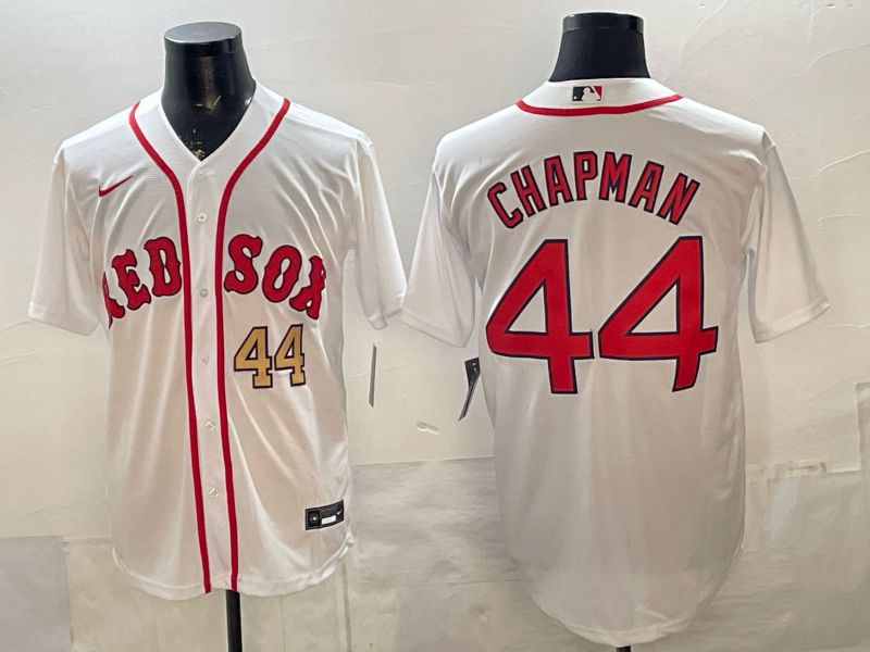Men 2026 Boston Red Sox #44 Chapman White Game Nike MLB Jersey style 003->boston red sox->MLB Jersey